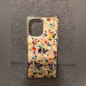 FLAUNT SQUARE® Rainbow Confetti Tortoise Shell iPhone 16 Case